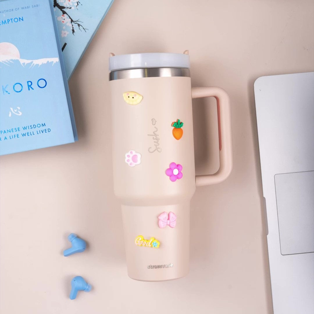 3D Charms for Tumbler – DIY Sticker Set for Water Bottle, Phone cases and more (Set of 4)