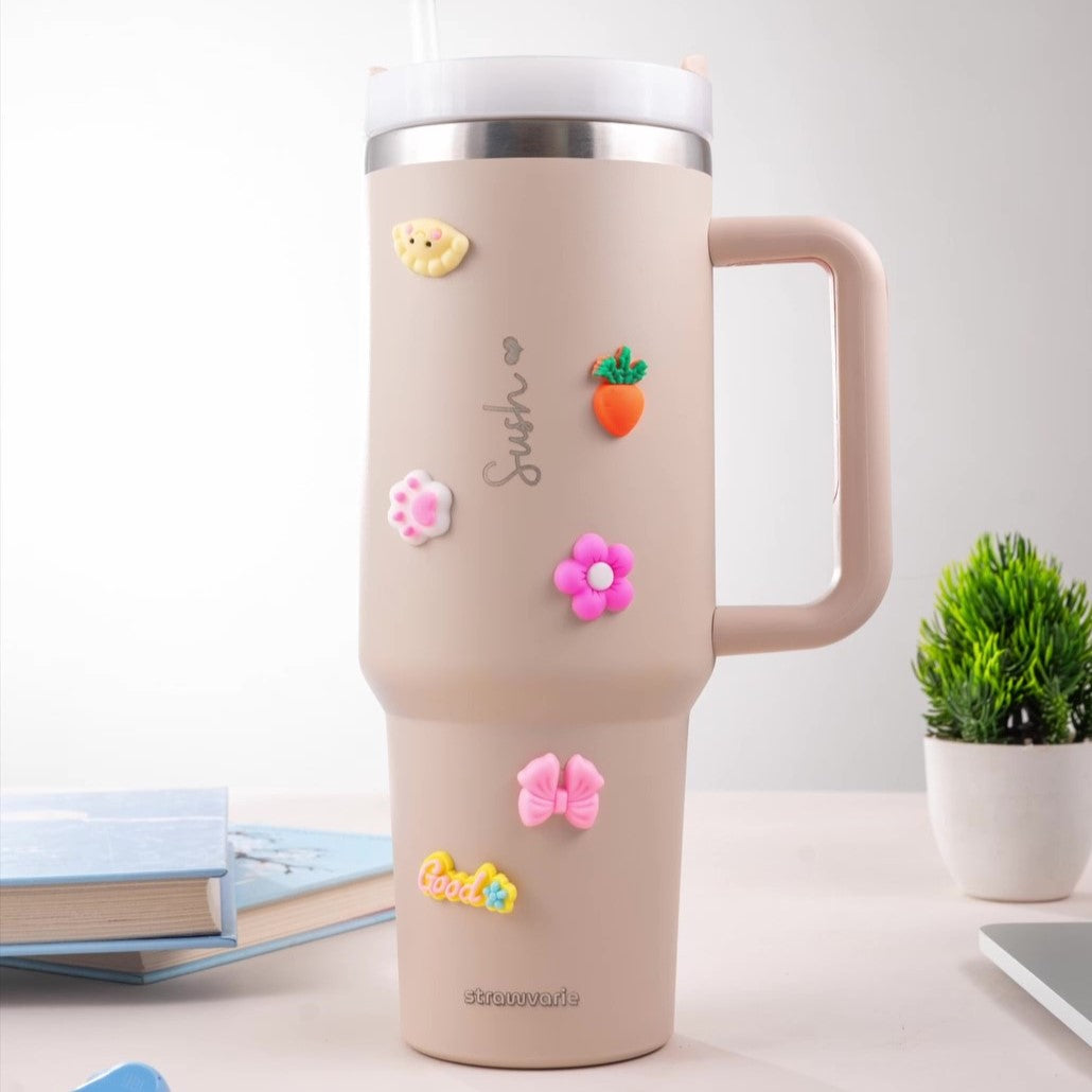 3D Charms for Tumbler – DIY Sticker Set for Water Bottle, Phone cases and more (Set of 4)