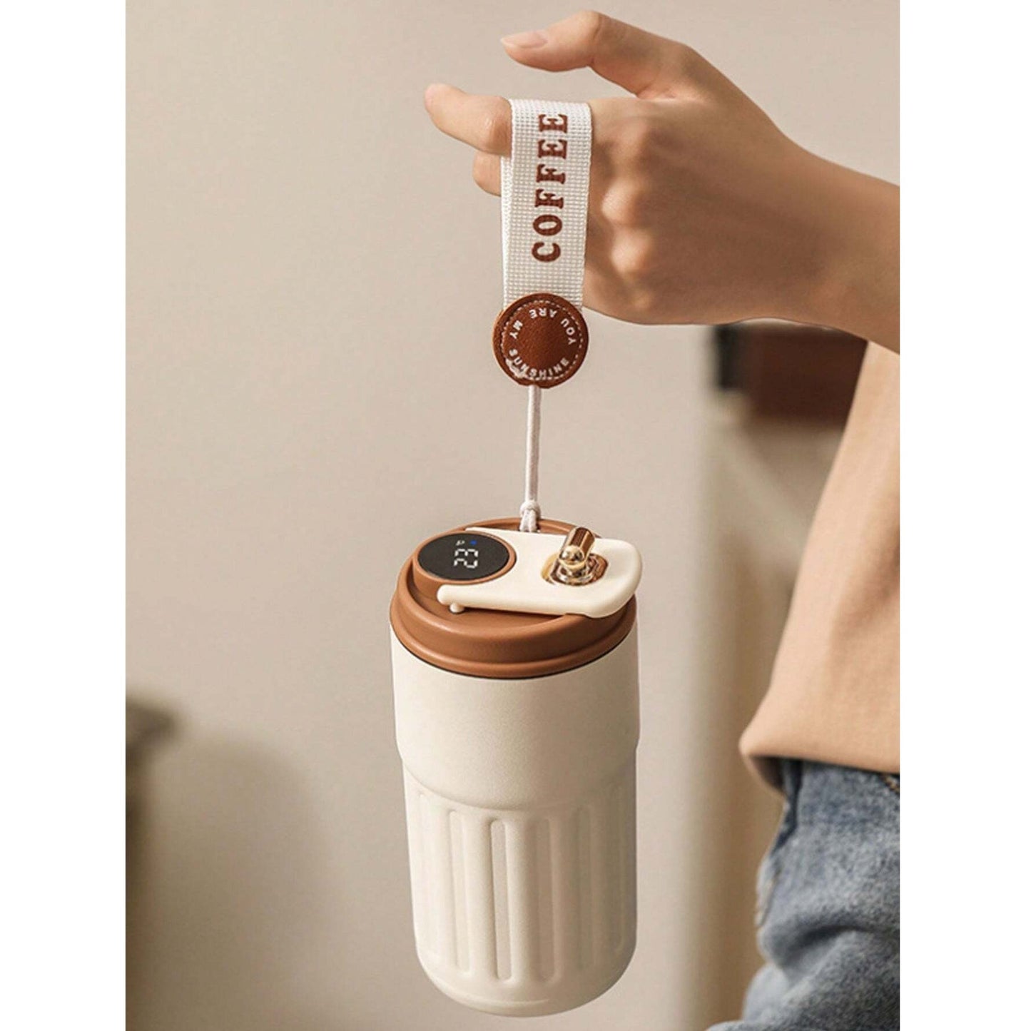 Glimmer — 420 ml Insulated Coffee Mug With Belt