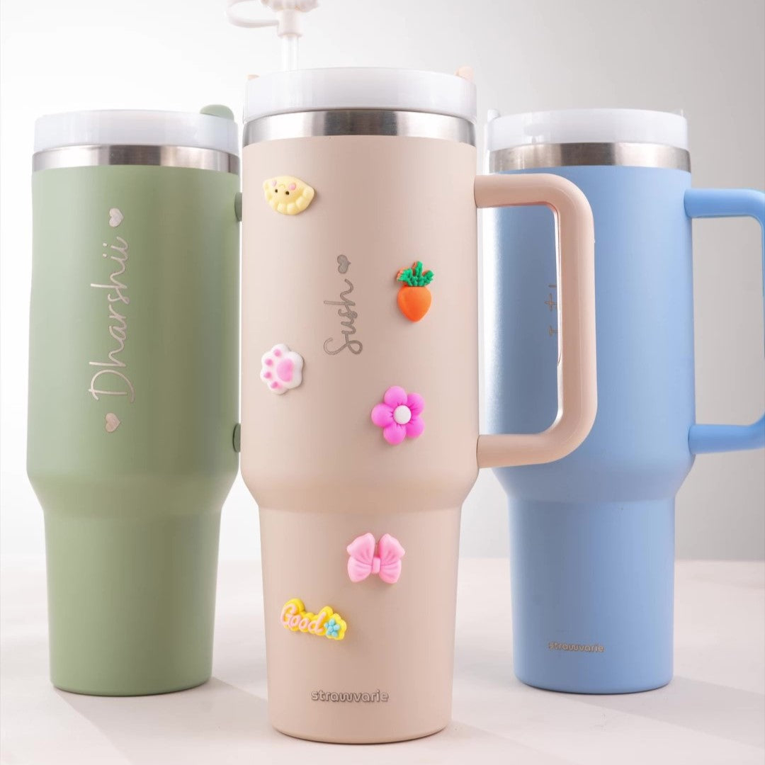 3D Charms for Tumbler – DIY Sticker Set for Water Bottle, Phone cases and more (Set of 4)