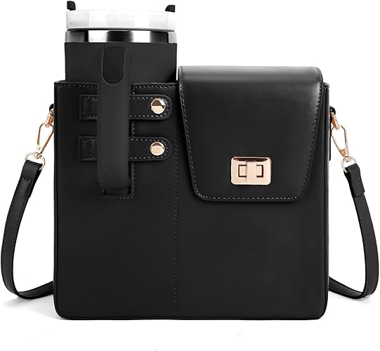 Strawvarie Crossbody Bag for Tumbler – Adjustable Water Bottle Holder with Multi-Pocket Storage