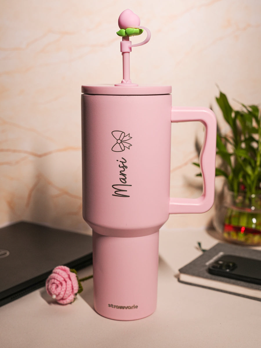 Personalized Cheer 2.0 — 1200ml Leak Resistant Tumbler With Handle, Straw and Lid