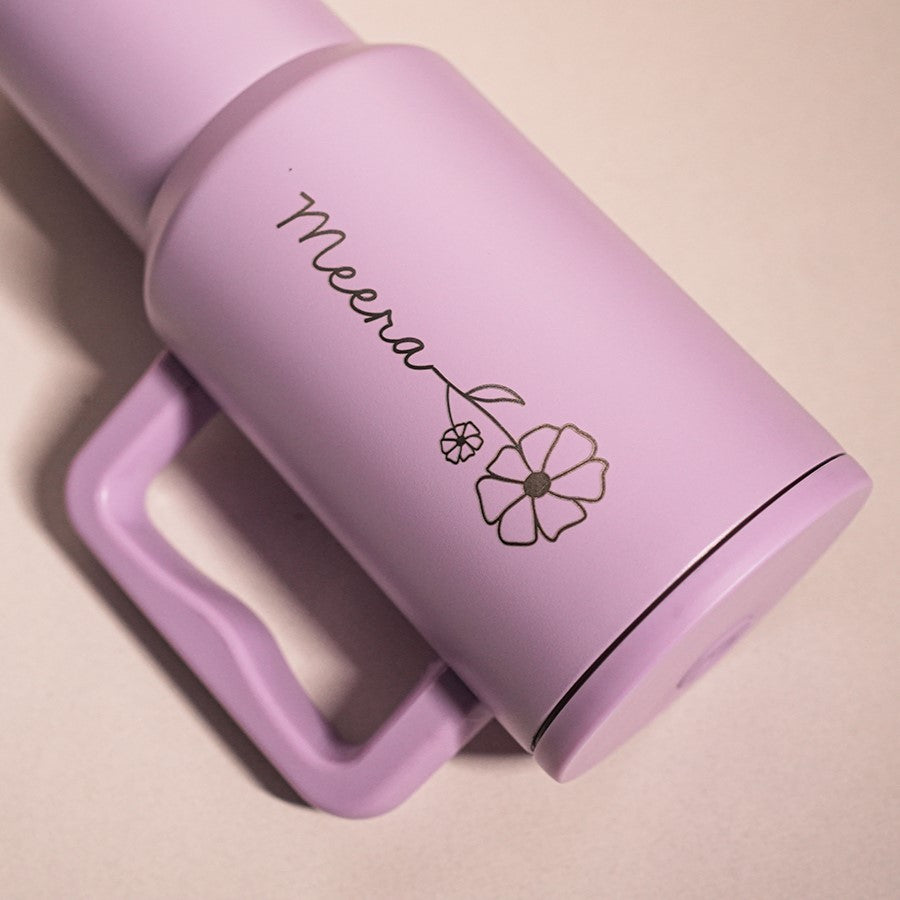 Birth Flower Personalized Tumbler Cheer 2.0 | Ideal Personalized Gifts for Loved Ones
