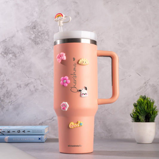 3D Charms for Tumbler – DIY Sticker Set for Water Bottle, Phone cases and more (Set of 4)