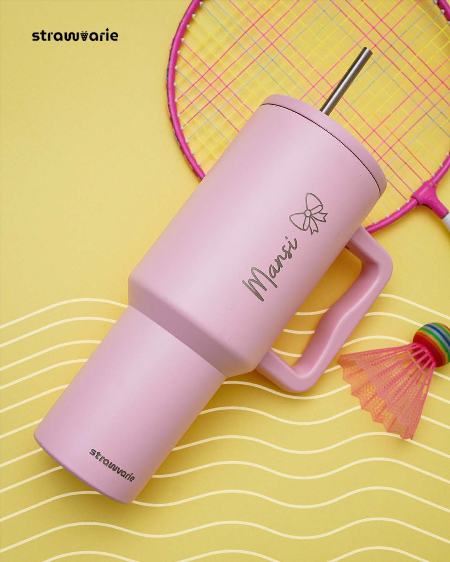 Personalized Cheer 2.0 — 1200ml Leak Resistant Tumbler With Handle, Straw and Lid