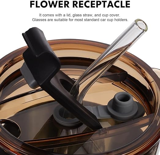 Glow — 510 ml Glass Sipper with Lid