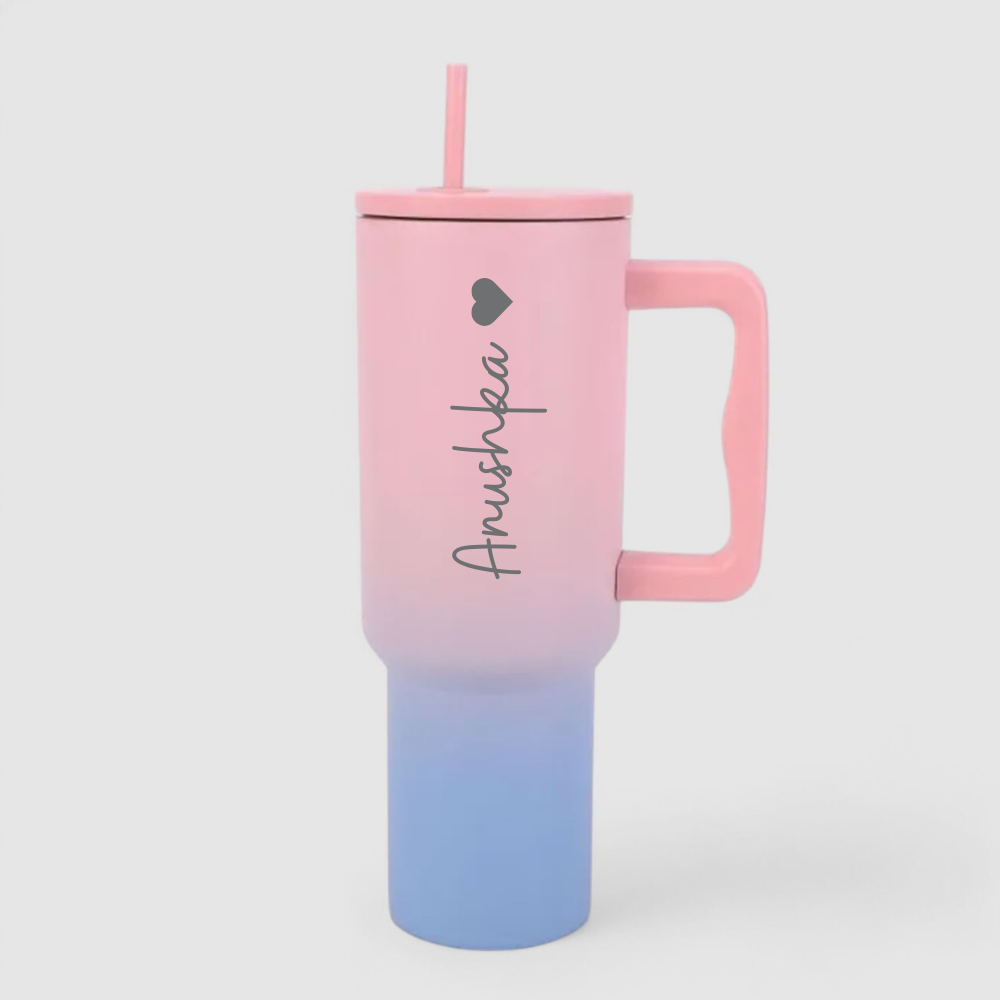 Personalized Cheer 2.0 — 1200ml Leak Resistant Tumbler With Handle, Straw and Lid