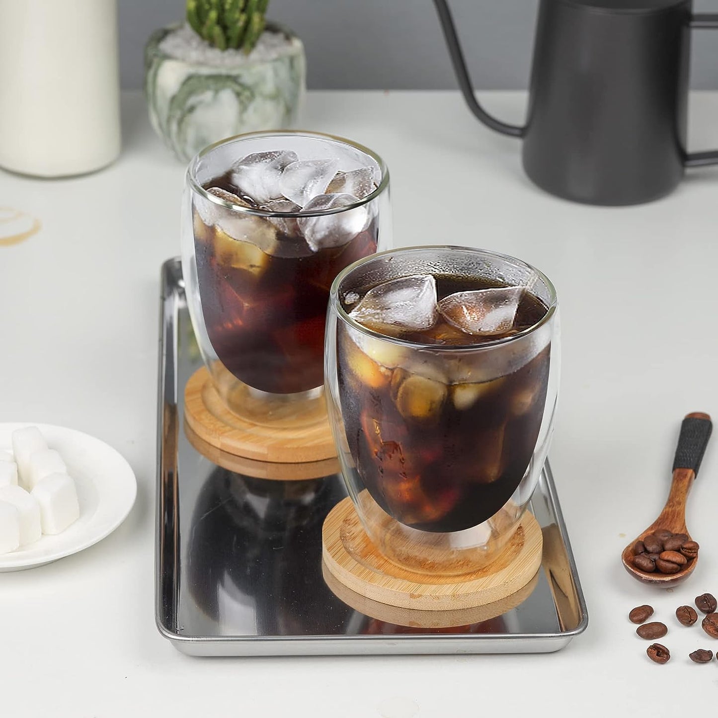 Double Wall Glass Mug | 350 ML Hot and Cold Mug for Coffee and Beverages