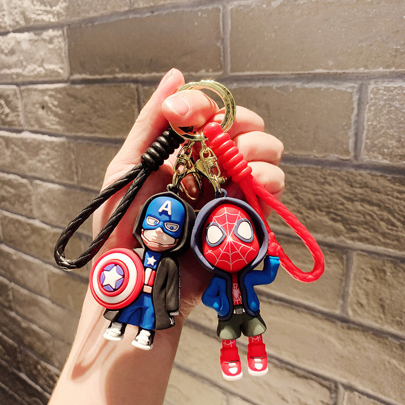 Spiderman captain America keychain