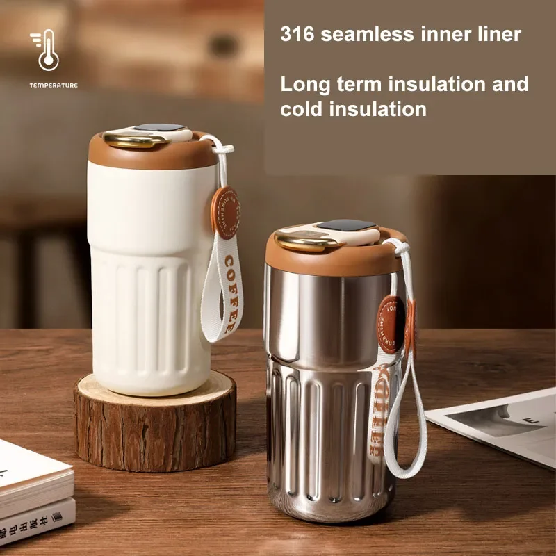Glimmer — 420 ml Insulated Coffee Mug With Belt