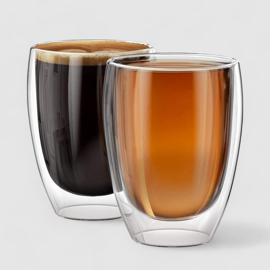 Double Wall Glass Mug | 350 ML Hot and Cold Mug for Coffee and Beverages