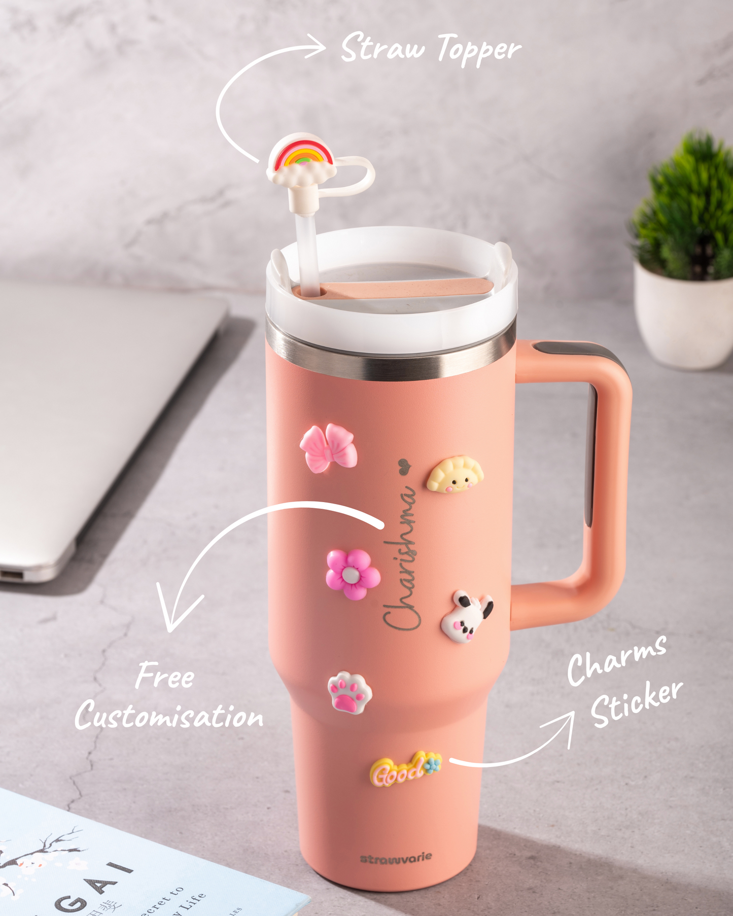 Personalized Cheer — 1200ml Tumbler With Straw and Lid, Stainless Steel, Insulated